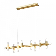 Подвесной светильник Lussole Hopkins LSP-7406 цвет плафона/подвески Белый, Прозрачный, цвет арматуры Золото-2