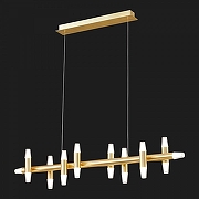 Подвесной светильник Lussole Hopkins LSP-7406 цвет плафона/подвески Белый, Прозрачный, цвет арматуры Золото-3