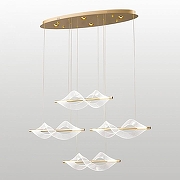 Подвесной светильник Lussole Knox LSP-7411 цвет плафона/подвески Прозрачный, цвет арматуры Золото-1