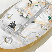 Подвесной светильник Lussole Knox LSP-7411 цвет плафона/подвески Прозрачный, цвет арматуры Золото-3