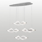 Подвесной светильник Lussole Knox LSP-7412 цвет плафона/подвески Прозрачный, цвет арматуры Хром-1