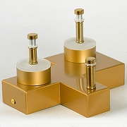 Накладной светильник Lussole Moore LSP-7444 цвет плафона/подвески Прозрачный, цвет арматуры Золото-2