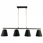 Подвесной светильник Lussole Yukon LSP-8054 цвет плафона/подвески Черный, Золото, цвет арматуры Черный-1
