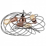 Подвесной светильник Lussole Brooks LSP-8246 цвет плафона/подвески Черный, цвет арматуры Медь, Черный