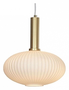 Подвесной светильник Lussole Ondulati LSP-8353 цвет плафона/подвески Белый, цвет арматуры Золото