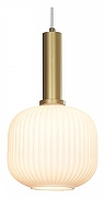 Подвесной светильник Lussole Ondulati LSP-8354 цвет плафона/подвески Белый, цвет арматуры Золото