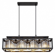 Подвесной светильник Lussole Berkeley LSP-8729 цвет плафона/подвески Прозрачный, цвет арматуры Черный-1