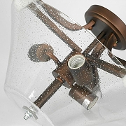 Светильник на штанге Lussole Fullerton LSP-8816 цвет плафона/подвески Прозрачный, цвет арматуры Коричневый-1