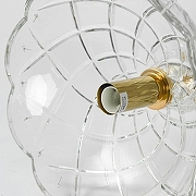 Подвесной светильник Lussole Hesperia LSP-8836 цвет плафона/подвески Прозрачный, цвет арматуры Золото-3