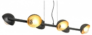 Подвесной светильник LGO LSP-895 LSP-8955 цвет плафона/подвески Желтый, Прозрачный, Черный, цвет арматуры Черный