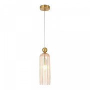 Подвесной светильник Lussole Albany LSP-8959 цвет плафона/подвески Янтарный, цвет арматуры Бронза-1