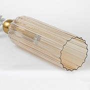 Подвесной светильник Lussole Albany LSP-8959 цвет плафона/подвески Янтарный, цвет арматуры Бронза-2