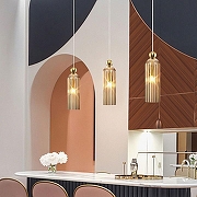 Подвесной светильник Lussole Albany LSP-8959 цвет плафона/подвески Янтарный, цвет арматуры Бронза-6