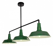 Подвесной светильник Lussole LSP-8974 цвет плафона/подвески Зеленый, цвет арматуры Черный