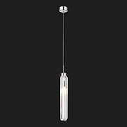 Подвесной светильник Lussole Karnes LSP-8975 цвет плафона/подвески Прозрачный, цвет арматуры Хром-1