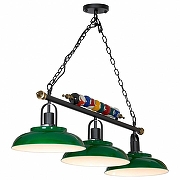 Подвесной светильник Lussole Badger LSP-9542 цвет плафона/подвески Зеленый, цвет арматуры Бронза, Черный-1