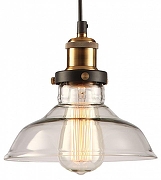 Подвесной светильник Lussole Glen Cove LSP-9606 цвет плафона/подвески Прозрачный, цвет арматуры Бронза, Черный