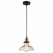 Подвесной светильник Lussole Glen Cove LSP-9606 цвет плафона/подвески Прозрачный, цвет арматуры Бронза, Черный-1