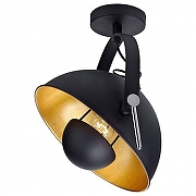 Спот Lussole Sherrelwood LSP-9825 цвет плафона/подвески Черный, Золото, цвет арматуры Черный