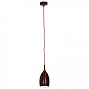 Подвесной светильник Lussole Collina LSQ-0716-01 цвет плафона/подвески Красный, цвет арматуры Хром-1