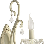 Бра Arti Lampadari Luminare Luminare E 2.1.1.601 C цвет плафона/подвески Прозрачный, цвет арматуры Бежевый-1