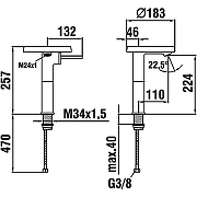 Смеситель для раковины Laufen Kartell 3.1133.8.004.110.1 Хром-1