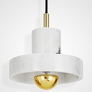 Подвесной светильник Imperiumloft STONE MARBLE01 цвет плафона/подвески Белый, цвет арматуры Золото