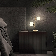 Настольная лампа Imperiumloft MATHIA TAB mathia-tab01 цвет плафона/подвески Белый, цвет арматуры Латунь-2