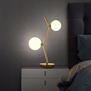 Настольная лампа Imperiumloft MATHIA TAB mathia-tab01 цвет плафона/подвески Белый, цвет арматуры Латунь-3