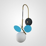 Бра Imperiumloft MATISSE matisse-bluew01 цвет плафона/подвески Белый, Голубой, цвет арматуры Латунь, Черный