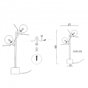 Настольная лампа Imperiumloft MATISSE matisse-tab01 цвет плафона/подвески Белый, цвет арматуры Латунь-12