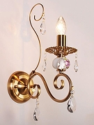 Бра Abrasax 9431 MBK9431/1 BRASS цвет плафона/подвески Прозрачный, цвет арматуры Бронза-1