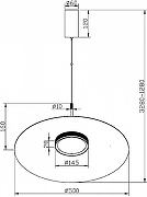 Подвесной светильник Maytoni Halo MOD041PL-L15W3K1 цвет плафона/подвески Белый, цвет арматуры Черный-5