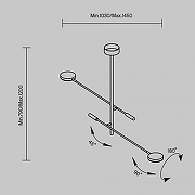 Светильник на штанге Maytoni Fad MOD070CL-L15B3K1 цвет плафона/подвески Черный, цвет арматуры Черный-7