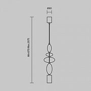 Подвесной светильник Maytoni Monochrome MOD071PL-L8B3K1 цвет плафона/подвески Белый, Серый, Коричневый, цвет арматуры Черный-5