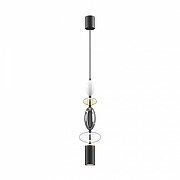 Подвесной светильник Maytoni Monochrome MOD071PL-L8B3K2 цвет плафона/подвески Белый, Серый, Коричневый, цвет арматуры Черный-1