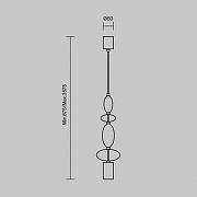 Подвесной светильник Maytoni Monochrome MOD071PL-L8B3K2 цвет плафона/подвески Белый, Серый, Коричневый, цвет арматуры Черный-5