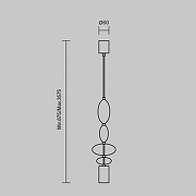 Подвесной светильник Maytoni Monochrome MOD071PL-L8B3K3 цвет плафона/подвески Белый, Серый, Коричневый, цвет арматуры Черный-5