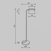 Торшер Maytoni Cabaret MOD170FL-L8BS3K цвет плафона/подвески Прозрачный, цвет арматуры Латунь-9