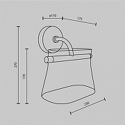 Бра Maytoni Cabaret MOD170WL-L8BS3K2 цвет плафона/подвески Прозрачный, цвет арматуры Латунь-7