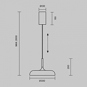 Подвесной светильник Maytoni Gerhard MOD189PL-L30B3K цвет плафона/подвески Черный, цвет арматуры Черный-6