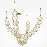 Подвесной светильник Maytoni Golden Cage MOD216PL-L55G3K цвет плафона/подвески Белый, Золото, цвет арматуры Золото