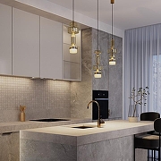 Подвесной светильник Maytoni Level MOD253PL-L18BS3K3 цвет плафона/подвески Коньячный, цвет арматуры Латунь-3