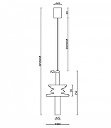 Подвесной светильник Maytoni Sound Wave MOD255PL-01B2 цвет плафона/подвески Белый, Синий, цвет арматуры Черный-5