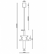 Подвесной светильник Maytoni Sound Wave MOD255PL-01B3 цвет плафона/подвески Белый, Золото, цвет арматуры Черный-8