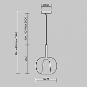 Подвесной светильник Maytoni Dual1ty MOD271PL-01W2 цвет плафона/подвески Белый, цвет арматуры Черный-6