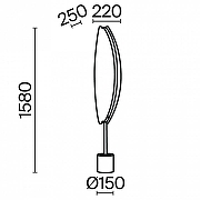 Торшер Maytoni Breeze MOD281FL-L33BS3K цвет плафона/подвески Прозрачный, цвет арматуры Латунь-6
