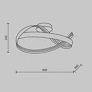 Накладной светильник Maytoni Plons MOD283CL-L34BS3K цвет плафона/подвески Белый, Латунь, цвет арматуры Латунь-6
