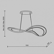 Подвесной светильник Maytoni Plons MOD283PL-L65BS3K цвет плафона/подвески Белый, Латунь, цвет арматуры Латунь-13