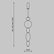 Подвесной светильник Maytoni Adore MOD297PL-L17BS3K цвет плафона/подвески Красный, Синий, Зеленый, цвет арматуры Латунь-6